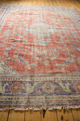  Vintage Distressed Oushak Carpet / Item 6491 image 5