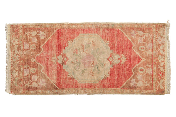 1.5x4 Vintage Distressed Oushak Rug Mat Runner // ONH Item 6492