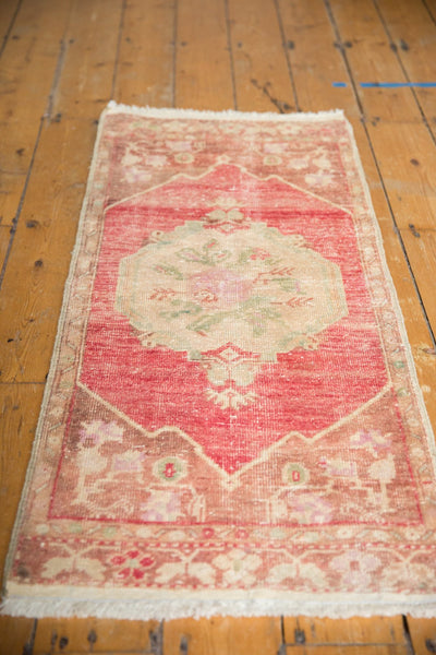 1.5x4 Vintage Distressed Oushak Rug Mat Runner // ONH Item 6492 Image 2