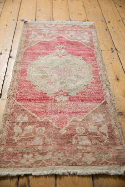 1.5x4 Vintage Distressed Oushak Rug Mat Runner // ONH Item 6492 Image 6