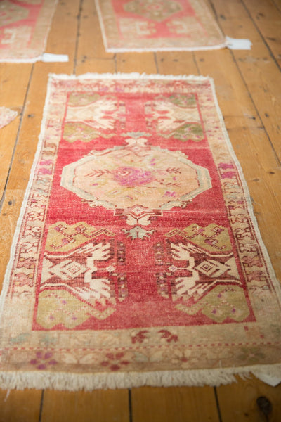 1.5x4 Vintage Distressed Oushak Rug Mat Runner // ONH Item 6495 Image 4