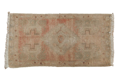 Vintage Distressed Oushak Rug Mat Runner / ONH item 6497