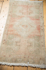 Vintage Distressed Oushak Rug Mat Runner / ONH item 6497 image 4