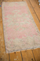 Vintage Distressed Oushak Rug Mat Runner / ONH item 6498 image 4