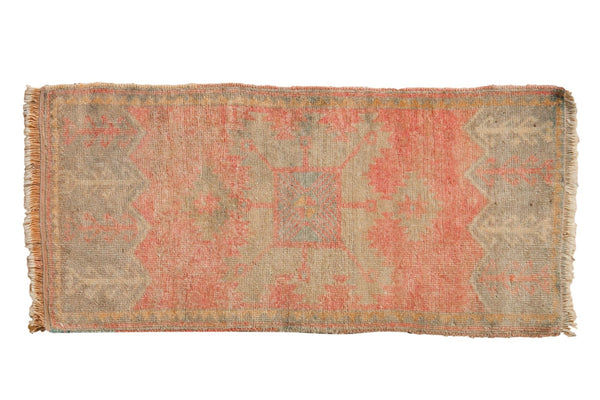 Vintage Distressed Oushak Rug Mat Runner / ONH item 6500