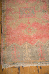 Vintage Distressed Oushak Rug Mat Runner / ONH item 6500 image 3