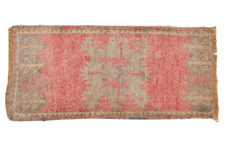Vintage Distressed Oushak Rug Mat Runner / ONH item 6502