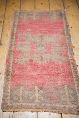 Vintage Distressed Oushak Rug Mat Runner / ONH item 6502 image 2