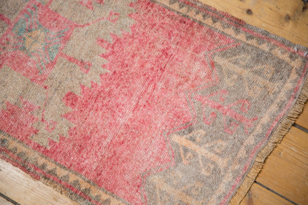 Vintage Distressed Oushak Rug Mat Runner / ONH item 6502 image 3