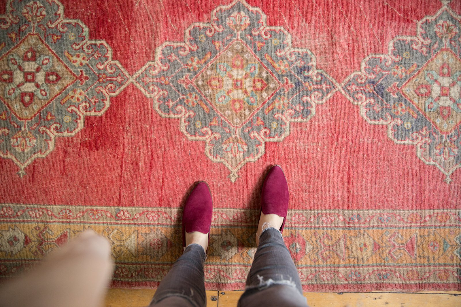 5x11 Vintage Distressed Oushak Rug Runner // ONH Item 6515 Image 1