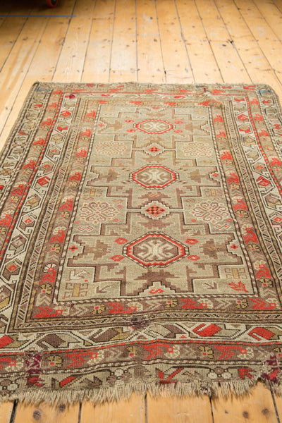 4x5 Antique Caucasian Square Rug // ONH Item 6522 Image 10