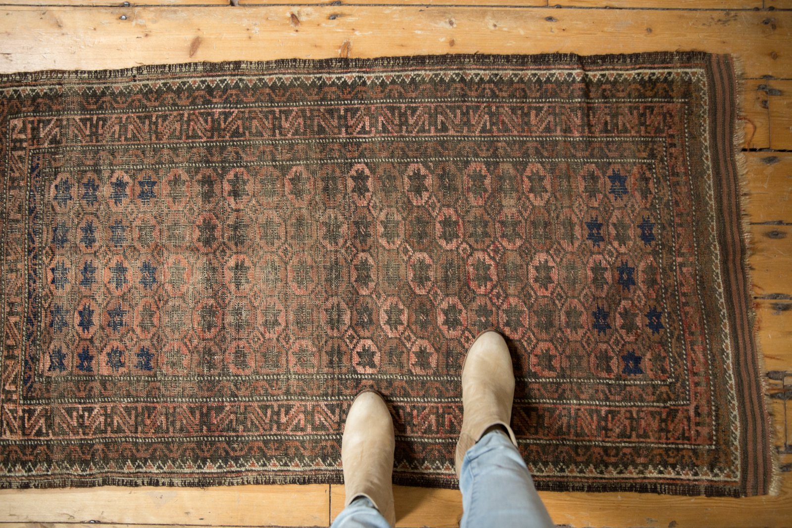  2.5x5 Vintage Belouch Rug Runner / Item 6524 image 2