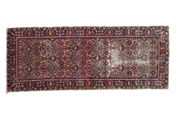 2x5 Vintage Yazd Rug Runner // ONH Item 6525