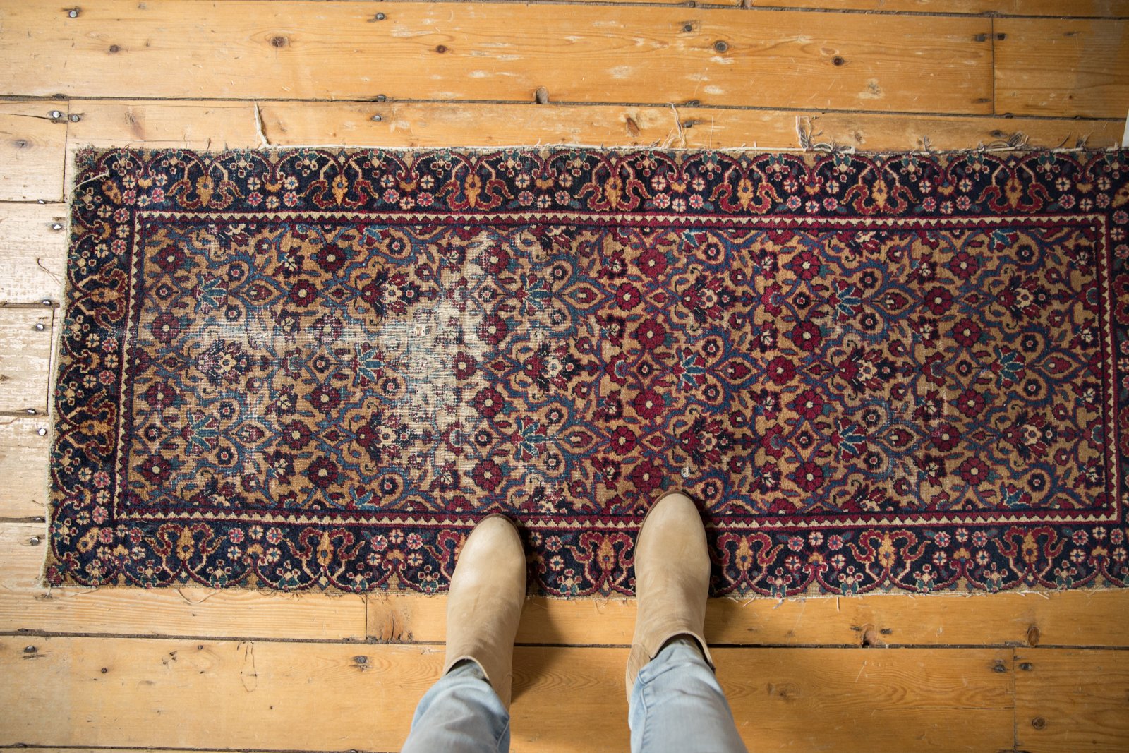 2x5 Vintage Yazd Rug Runner // ONH Item 6525 Image 1