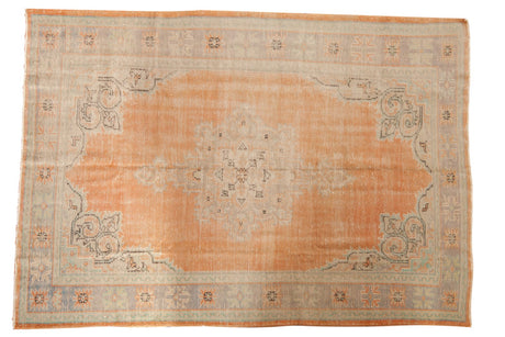 6.5x9 Vintage Distressed Oushak Carpet // ONH Item 6552