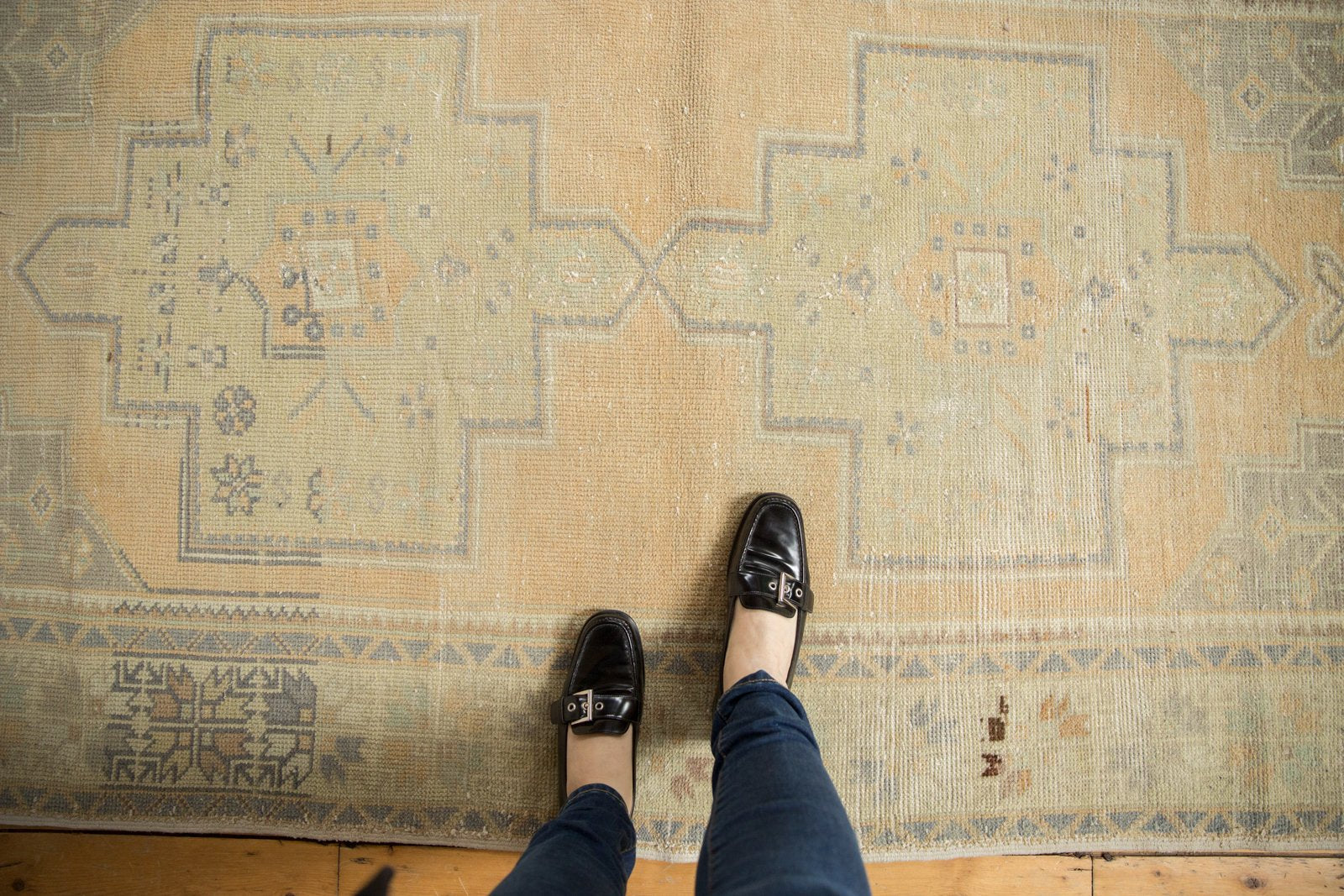 4x8.5 Vintage Distressed Oushak Rug Runner // ONH Item 6557 Image 1