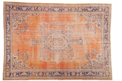 Vintage Distressed Oushak Carpet / ONH item 6558