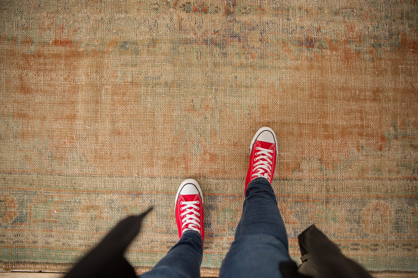 6x9.5 Vintage Distressed Oushak Carpet // ONH Item 6561 Image 1