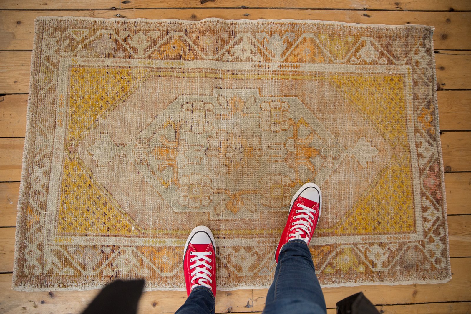 3x4.5 Vintage Distressed Oushak Rug // ONH Item 6565 Image 1