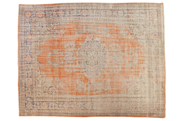 8.5x10.5 Vintage Distressed Oushak Carpet // ONH Item 6577