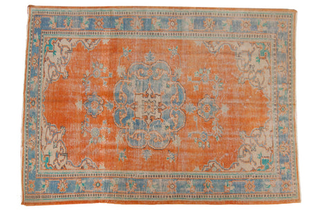 7x9.5 Vintage Distressed Oushak Carpet // ONH Item 6578