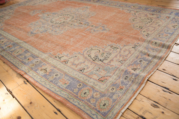  Image Vintage Distressed Oushak Carpet / ONH item 6579 Image 9