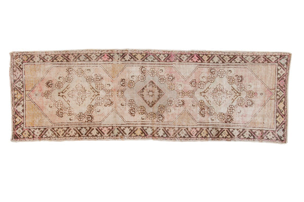 3x8.5 Vintage Distressed Oushak Rug Runner // ONH Item 6581