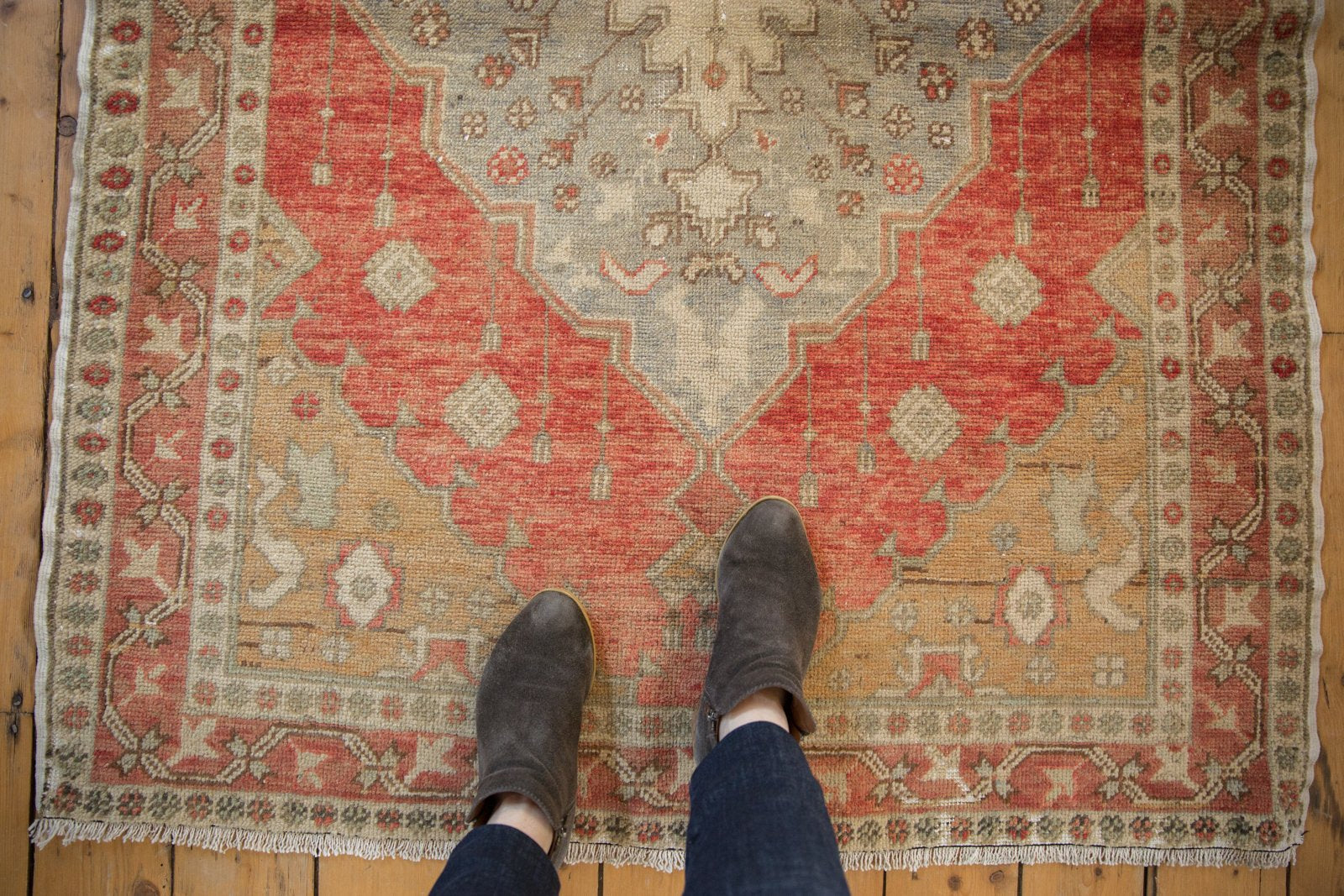 4x6 Vintage Distressed Oushak Rug // ONH Item 6600 Image 1