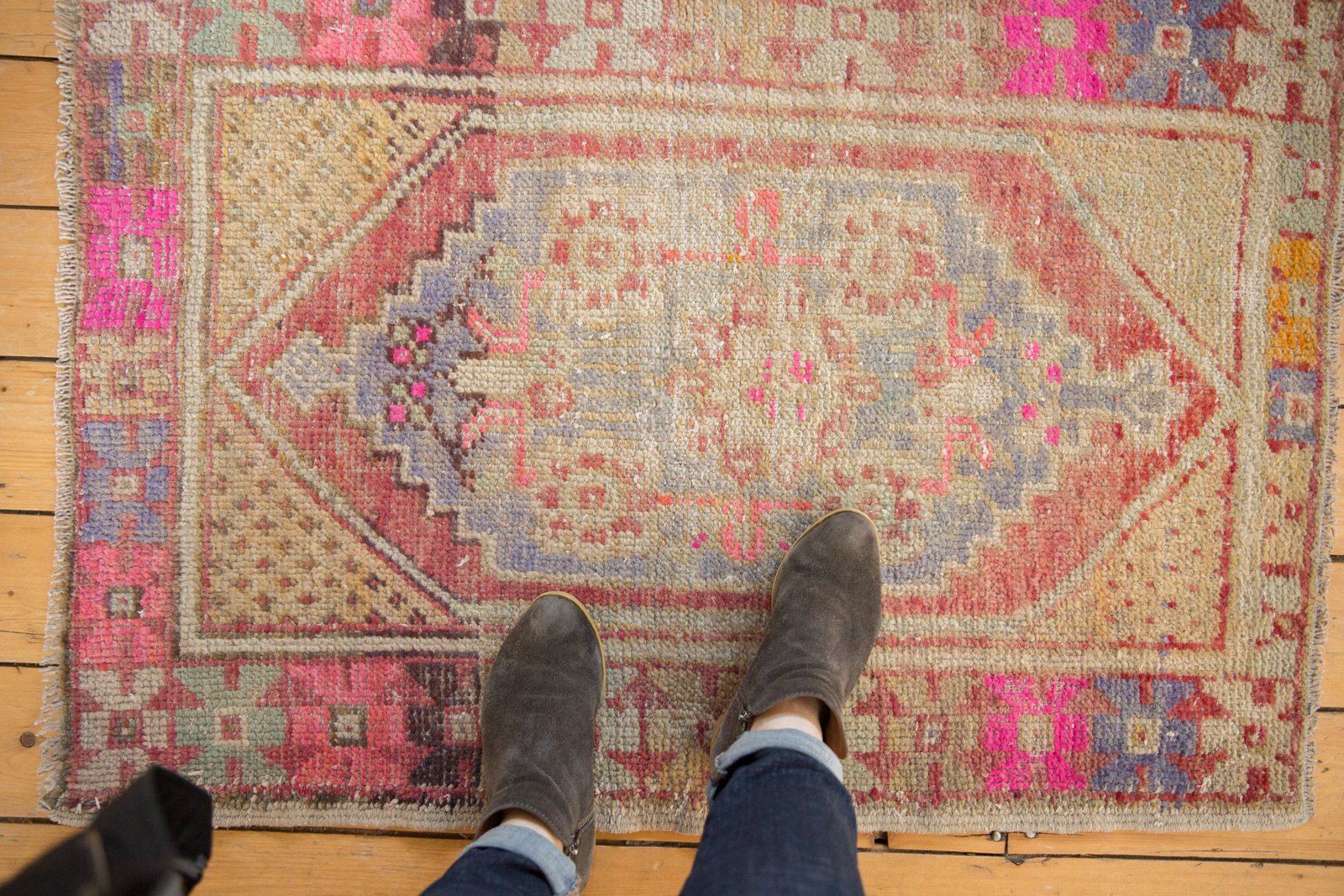 2.5x4 Vintage Distressed Oushak Rug // ONH Item 6602 Image 1