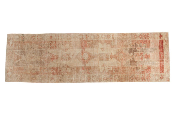 3.5x12.5 Vintage Distressed Oushak Rug Runner // ONH Item 6603