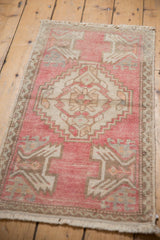 1.5x3 Vintage Distressed Oushak Rug Mat // ONH Item 6608 Image 3