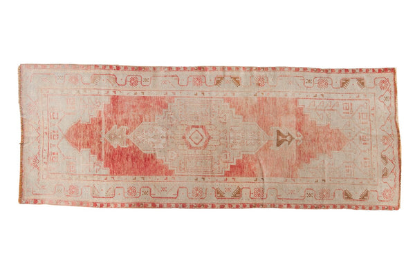 3.5x9 Vintage Distressed Oushak Rug Runner // ONH Item 6612
