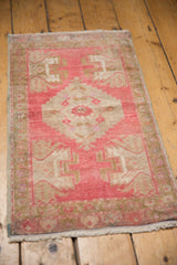 1.5x3 Vintage Distressed Oushak Rug Mat // ONH Item 6614 Image 2