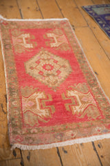 1.5x3 Vintage Distressed Oushak Rug Mat // ONH Item 6615 Image 2