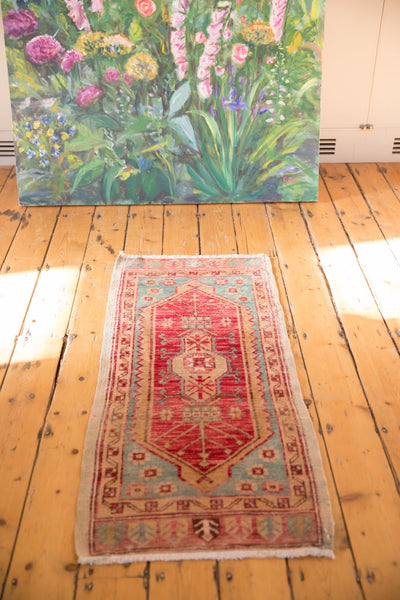 Vintage Distressed Oushak Rug Runner / ONH item 6620 image 1