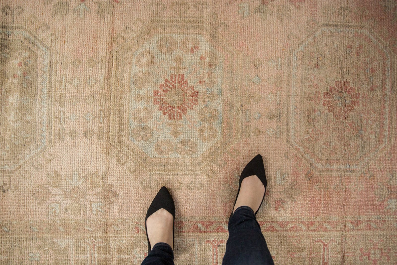 RESERVED 4.5x11.5 Vintage Distressed Oushak Rug Runner // ONH Item 6621 Image 1