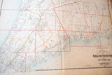 Antique map of Hudson River and Westchester County towns: Mount Pleasant, Greenburg, Yonkers.