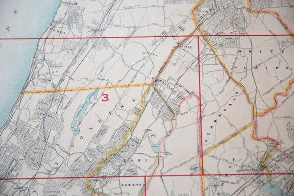 Antique Northern Westchester County NY Map // ONH Item 6625 Image 5