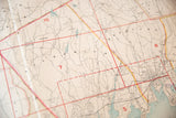 Antique map detail showing Stamford, Greenwich, and Long Island Sound shoreline.