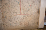 Right side of the antique map, showing Wilton text, subtle creases, and mounting.