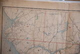 Antique map fragment featuring Peekskill, NY, with Hudson River and border.