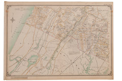 Antique Bronx and City of Yonkers Map // ONH Item 6627