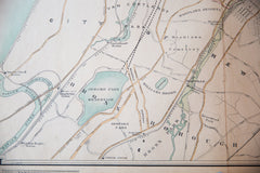 Antique Bronx and City of Yonkers Map // ONH Item 6627 Image 3