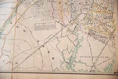 Antique Bronx and City of Yonkers Map // ONH Item 6627 Image 4