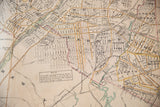 Detail of the antique circa 1908 map, highlighting Pelham Manor and the paved streets note.