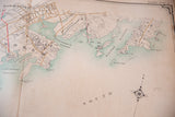 Antique New York map detail featuring Milton Harbor, Rye Neck, and the compass rose.