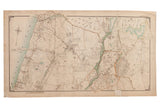 Early 20th-century map of Tarrytown and White Plains, NY, with aged patina and delicate cartography.