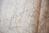 Detailed view of an aged circa 1908 Stamford, CT map, highlighting roads and properties.