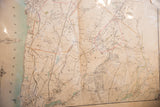 Antique Westchester County map detail featuring Pleasantville, aged paper, and red-lined boundaries.