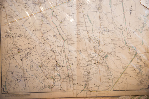 Vintage Map of Pound Ridge NY and New Canaan CT // ONH Item 6635 Image 1